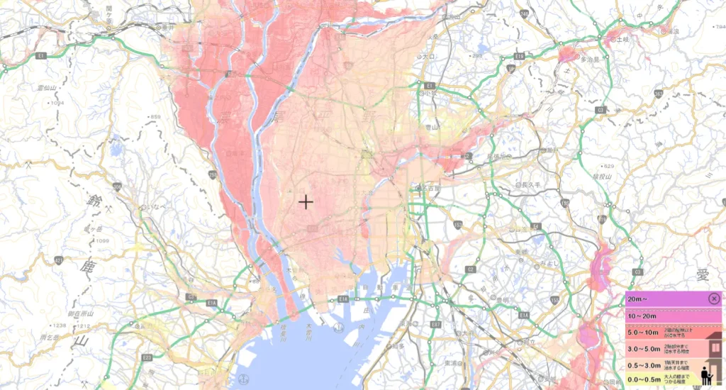 東京都の洪水・内水氾濫ハザードマップ
