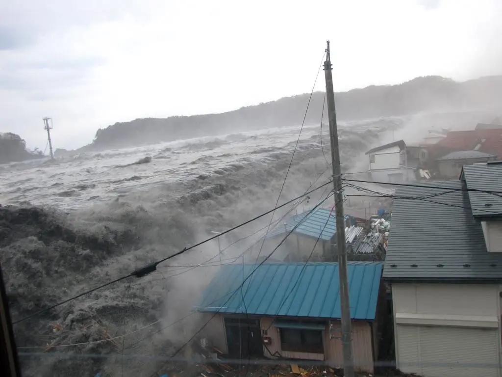 岩手県宮古市田老を襲った津波