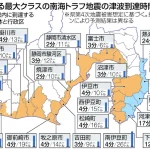 南海トラフ地震での静岡県の予想津波高
