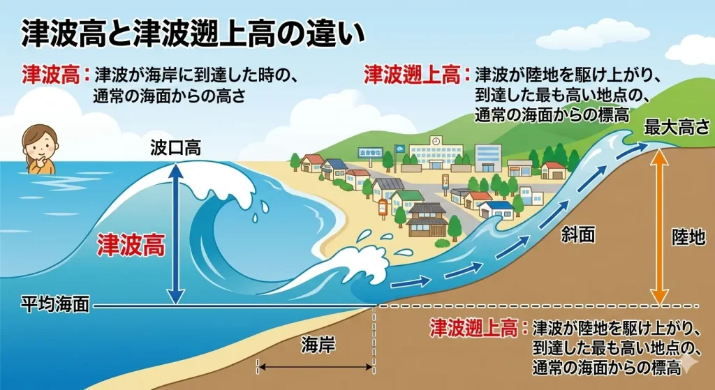 津波高と津波遡上高の違い