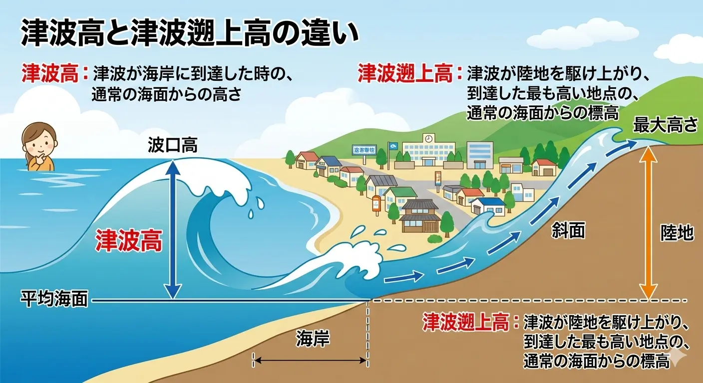 津波高と津波遡上高の違い